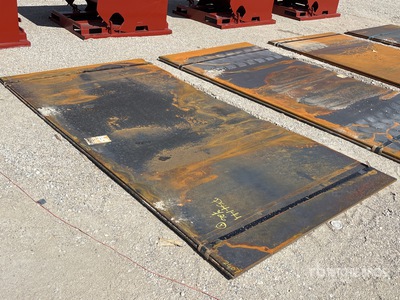 Quantity of (2) Kit Containers 5 ft x 10 ft 5/8 in Steel Plates (Unused)