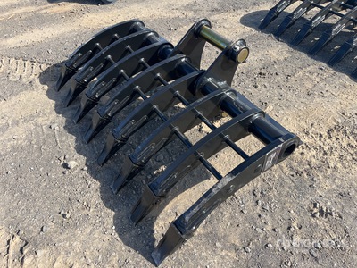 2026 Warrior WBR08-1200 1200 mm Q/C Râteau d'excavatrice - Fits 8 ton (Unused)