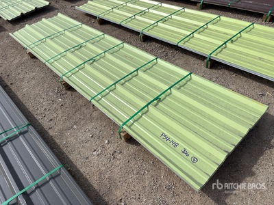 Quantity of (50) Kit Containers 12 Ft x 36 In. 26 Gauge Galvalume R Panels (Unused)