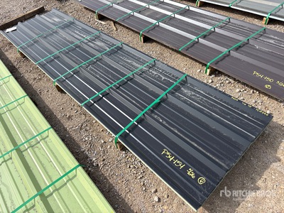 Quantity of (50) Kit Containers 12 Ft x 36 In. 28 Gauge Mixed Coated R Panels (Unused)