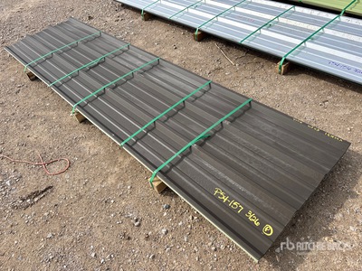 Quantity of (50) Kit Containers 12 Ft x 36 In. 28 Gauge Mixed Coated R Panels (Unused)