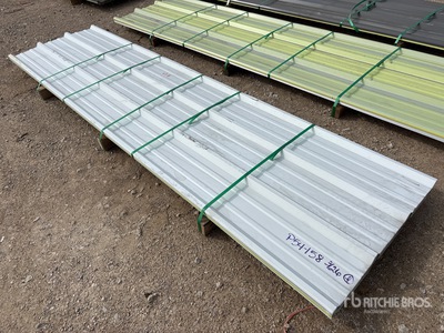 Quantity of (50) Kit Containers 12 Ft x 36 In. 28 Gauge Mixed Coated R Panels (Unused)