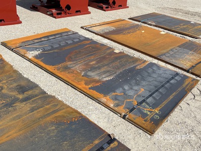 Quantity of (2) Kit Containers 5 ft x 10 ft 3/4 in Steel Plates (Unused)