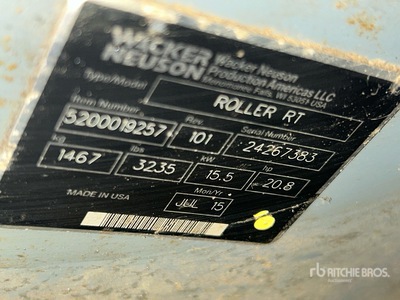 2015 Wacker Neuson RTSC3 Rouleau de compactage (Inoperable)