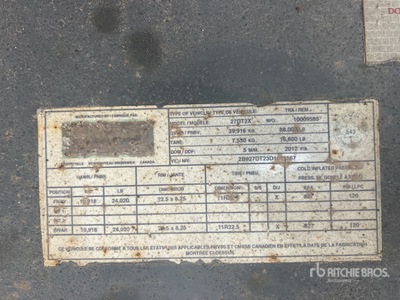 2013 BWS 27DT2X 26 ft T/A End Dump Trailer