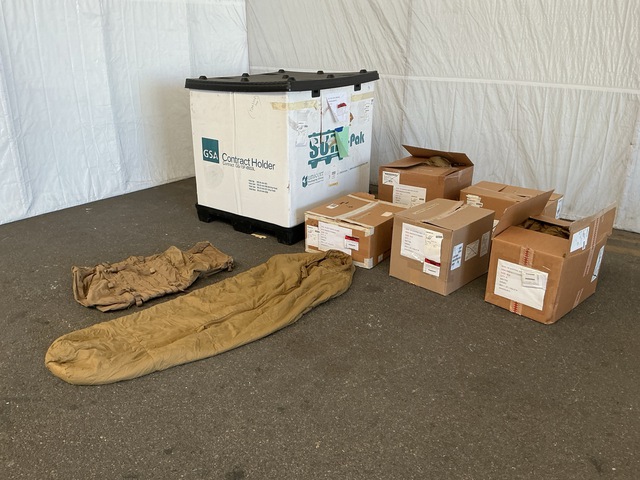 (18) Sleeping Bags, (6) Bivy Covers, (62) Field Packs & (16) Stuff Sacks