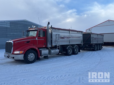 2010 Peterbilt 386 6x4 Grain Truck w/ 2009 Cancade Tri/A Grain Trailer