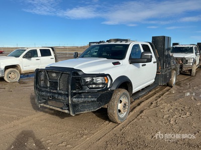 2023 Ram 5500 4x4 Crew Cab Flatbed Truck