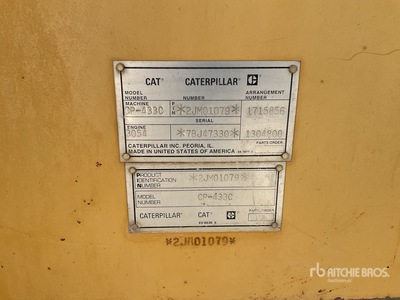 2001 Cat CP433C Padfoot Drum Compactor