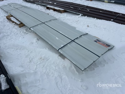 Quantity of (20) 20 ft x 3 ft White Metal Roof Panels (Unused)
