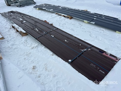 Quantity of (20) 20 ft x 3 ft Brown Metal Roof Panels (Unused)