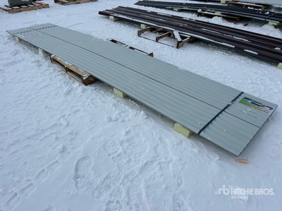 16 Ft x 3 Ft White Metal Roof Panels (Unused)