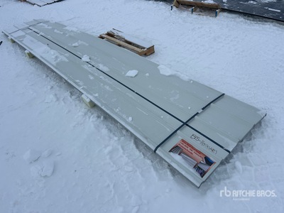 Quantity of (30) 16 ft x 3 ft White Metal Roof Panels (Unused)