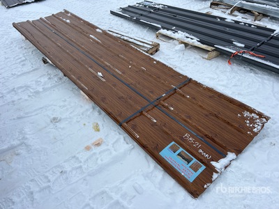 Quantity of (30) 12 ft x 3 ft Wood Grain Roof Wall Panels (Unused)