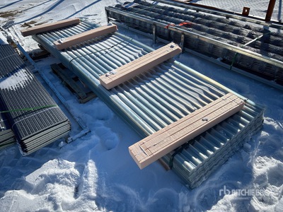 Quantity of (100) 12 Ft x 3 Ft Clear Polycarbonate Roof Panel (Unused)