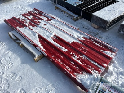 Quantity of (30) 8 Ft x 3 Ft Red Polycarbonate Roof Panel (Unused)