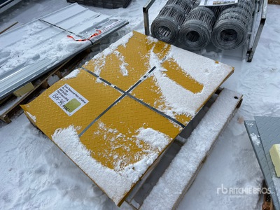 Quantity of (20) 3 ft x 4 ft Yellow Steel Diamond Plate 産業関連 - その他 (Unused)