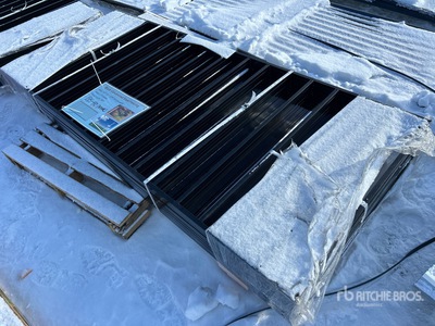 Quantity of (10) 7 ft 9 in x 3 ft 3 in Galvanized 7.9 ft x 3.3 ft Black Galvanized Steel Fencing (Unused)