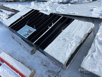 Quantity of (10) 7.9 ft x 3.3 ft Black Galvanized Steel Zaun (Unused)