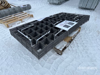 Quantity of (50) 36 In x 72 In Metal Steel Wire Mesh Sheet (Unused)