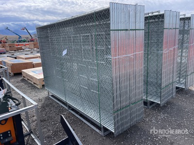 Quantity of 9 ft x 6 ft Chain Link Temporary Zaun (Unused)