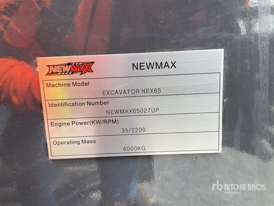 2026 NEWMAX NEX65 EXCAVATOR NEX65 Mini Excavadora (Unused)