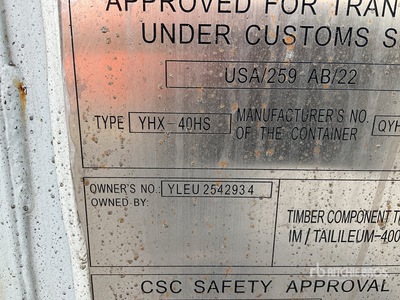 2026 40 Ft One-Way High Cube Contenedor de almacenamiento (Unused)