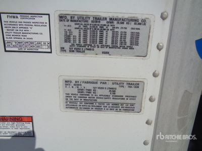 2020 Utility VS2DX 53 ft x 102 in T/A Van Trailer