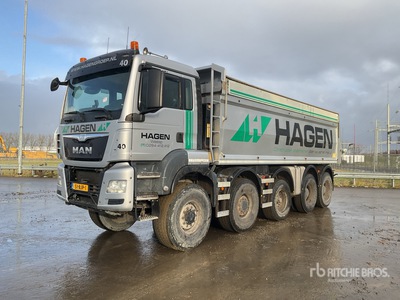 2017 MAN TGS 49.480 10x8 Twin-Steer Camion-benne à cinq essieux