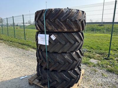 Quantity of (4) Mitas 460/70R24 IND(17.LR24)159 A8 MITAS profilo TI 22 Koła