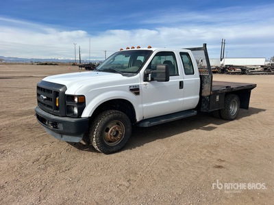 2008 Ford F-350 4x4 Extended Cab Flatbed Truck