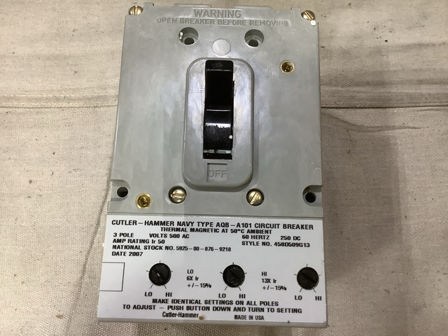 (3) Cutler-Hammer AQB-A101 Circuit Breakers