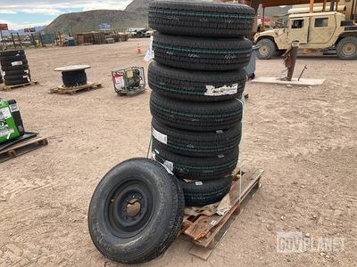 (8) Firestone LT215/85R16 Transforce HT Tires w/Wheels