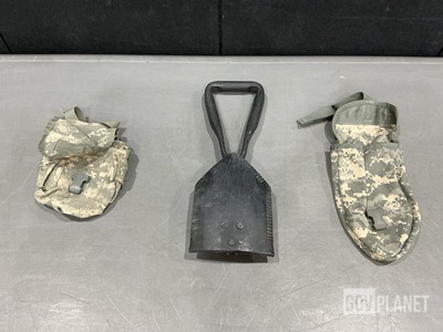 (212) Canteen Pouches, (13) Entrenching Hand Tools & Assorted Items