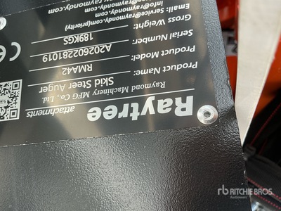 2026 Raytree RMA42 Skid Steer Auger (Unused)