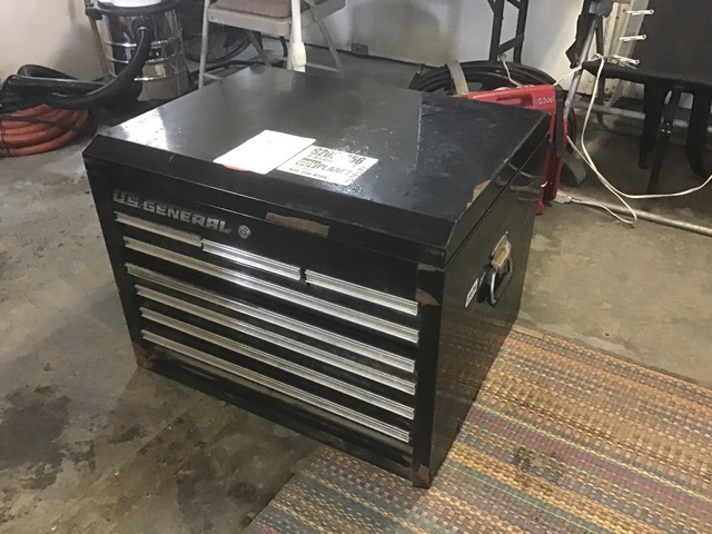 US General 8-Drawer Tool Box w/Assorted Tools