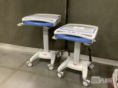 (6) Assorted Rubbermaid Healthcare Medical Carts