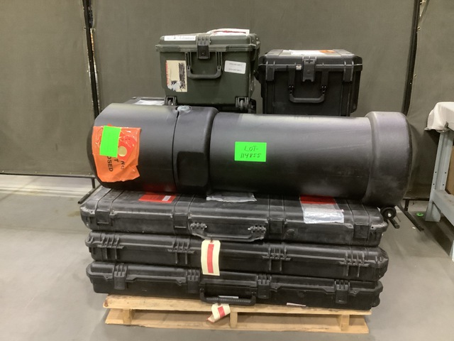 (13) Assorted Storage Cases & (1) Graphic Tube Storage Case (13) Assorted Storage Cases & (1) Graphic Tube Storage Case