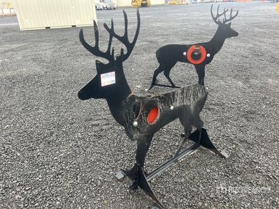 2025 Kit Containers AR500ATDEER 3/8 in AR500 Steel Deer Shooting Target With Heart Flapper (Unused)