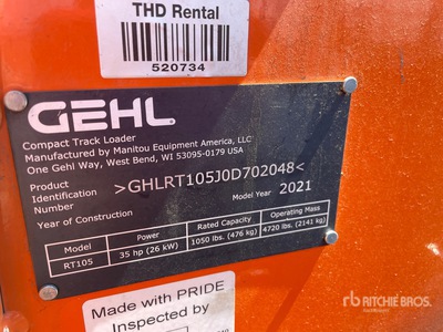 Gehl RT105 Mini pala cingolata