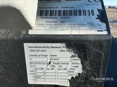 2021 Generac G4-ECO 3.3 kW Torre de iluminación