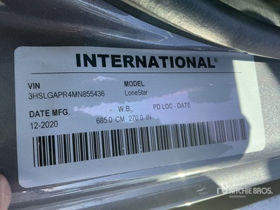 2021 International LoneStar 6x4 Tracteur routier couchette