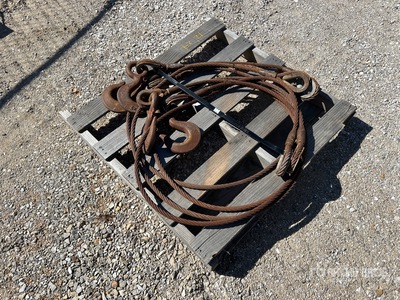 4 - 12 Ft x 3/4 In Cable W/Hook Rigging