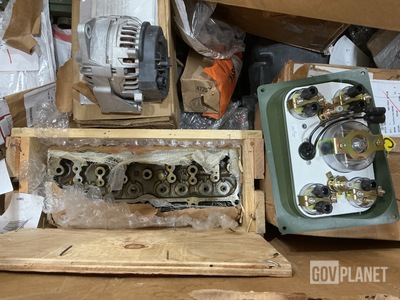 (1) Cylinder Head, (1) Instrument Panel, (4) Alternators & Assorted Items