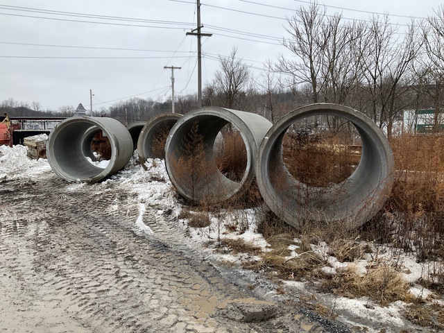 Quantity of (6) 8 ft Cement Culvert Pipe