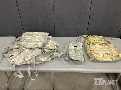 (6) Medium Rucksack Sets, (72) Hydration System Carriers & Assorted Items