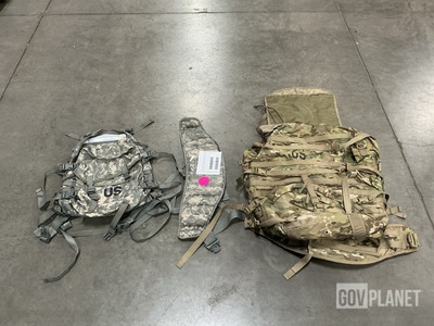 (40) Assault Packs, (50) Molded Waist Belts & Assorted Items