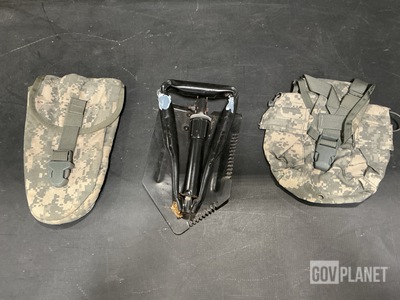 (119) Entrenching Hand Tool Carriers, (2) Entrenching Tools & Assorted Items
