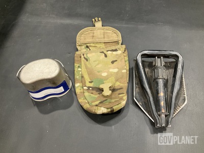 (93) Entrenching Hand Tools, (49) Hand Tool Carriers, (19) Cups & Assorted Items