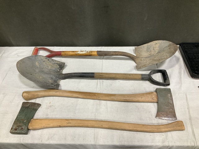 (40) Single Bit Axes & (40) Hand Shovels